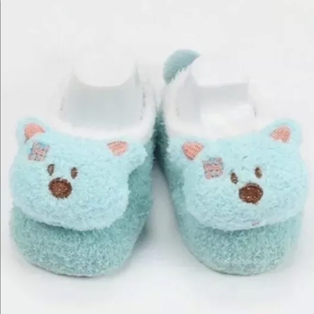 Baby Fleece Socks Boys Girls Blue Navy Penguin Bear 13 - 18 Months